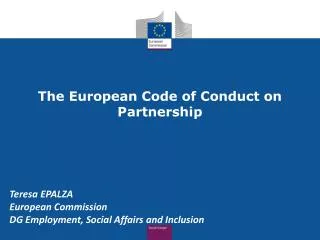 The European Code of Conduct on Partnership