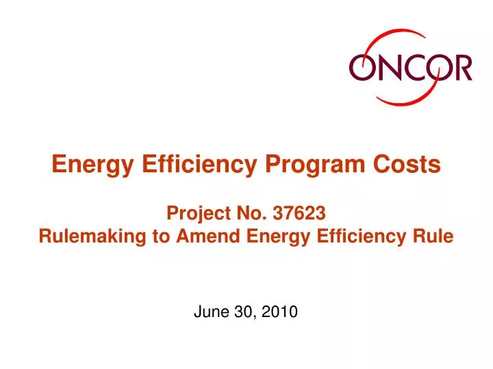 energy efficiency program costs project no 37623 rulemaking to amend energy efficiency rule