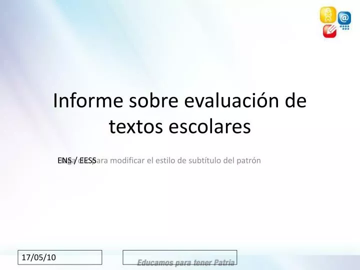 informe sobre evaluaci n de textos escolares