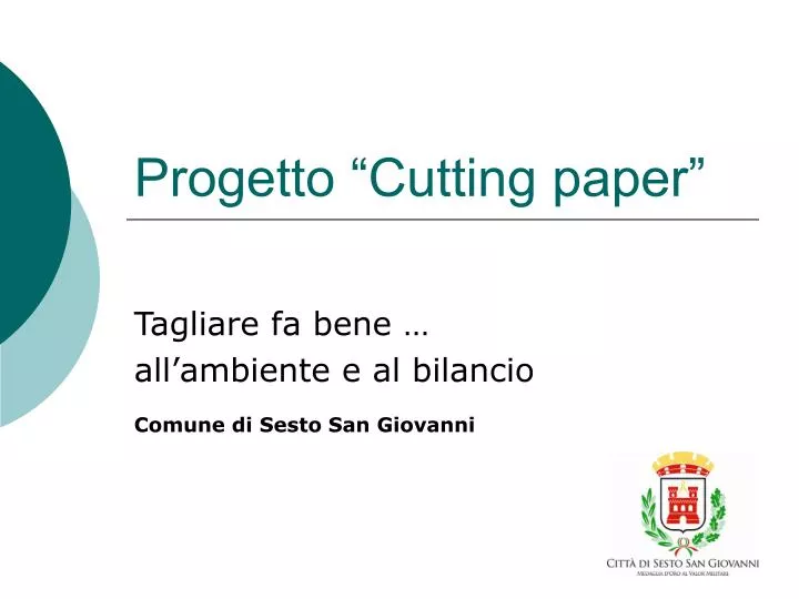 progetto cutting paper