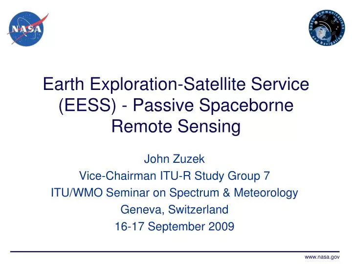 earth exploration satellite service eess passive spaceborne remote sensing