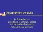 Requirement Analysis - slide 1