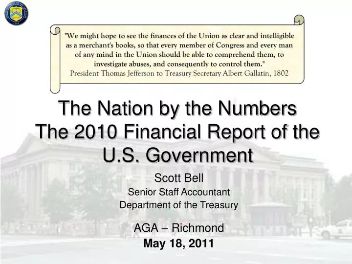 the nation by the numbers the 2010 financial report of the u s government