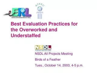 Best Evaluation Practices for the Overworked and Understaffed