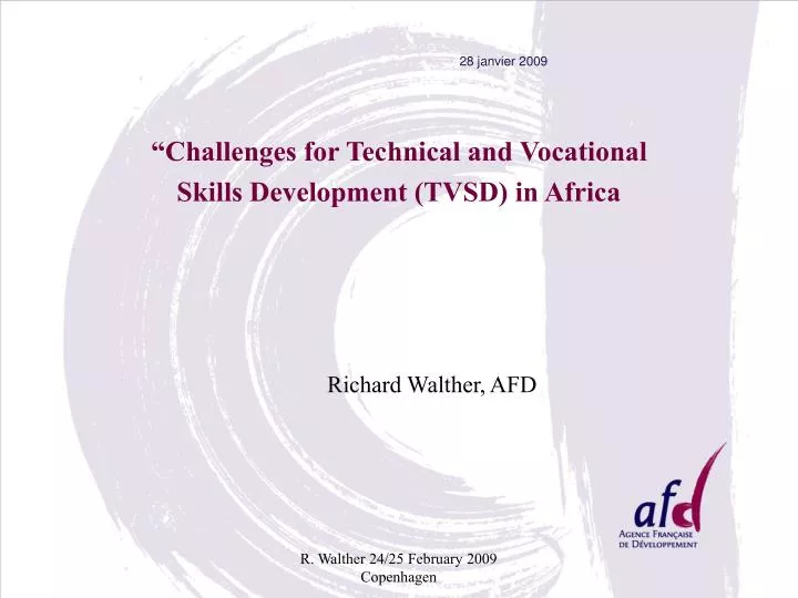 challenges for technical and vocational skills development tvsd in africa