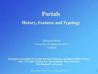 Portals History, Features and Typology