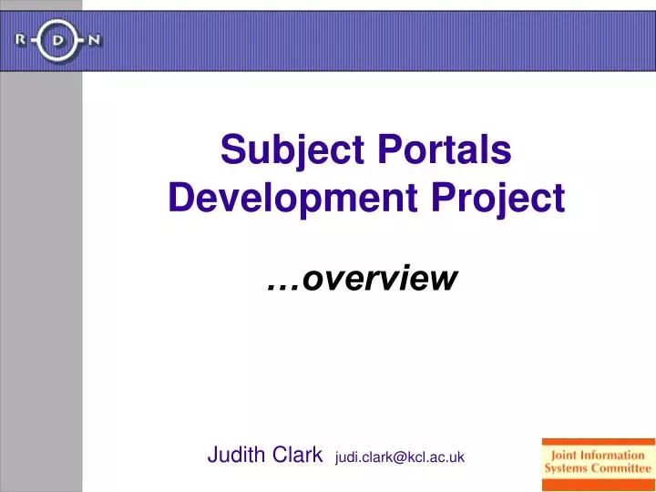 subject portals development project