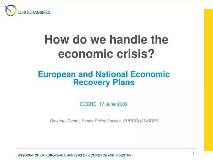 how do we handle the economic crisis
