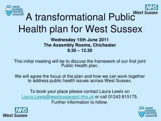 A transformational Public Health plan for West Sussex