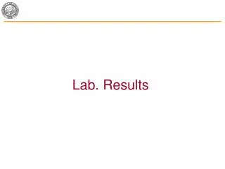 Lab. Results