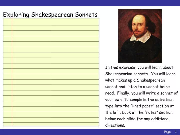 exploring shakespearean sonnets