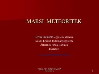 marsi meteoritek
