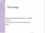 Phonology - slide 1
