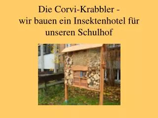 die corvi krabbler wir bauen ein insektenhotel f r unseren schulhof