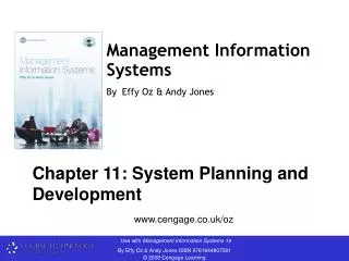 Management Information Systems By Effy Oz &amp; Andy Jones