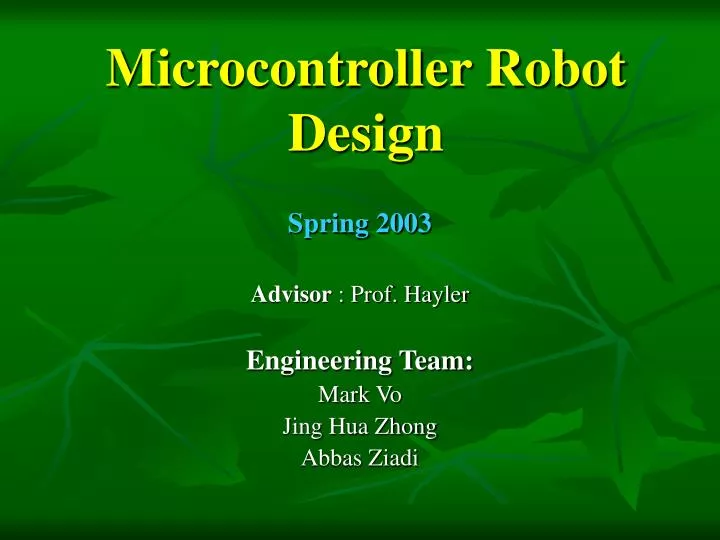 microcontroller robot design