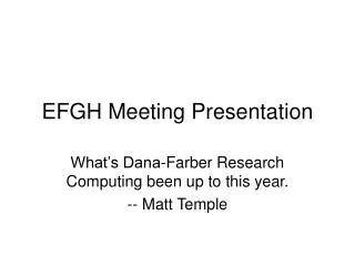 EFGH Meeting Presentation