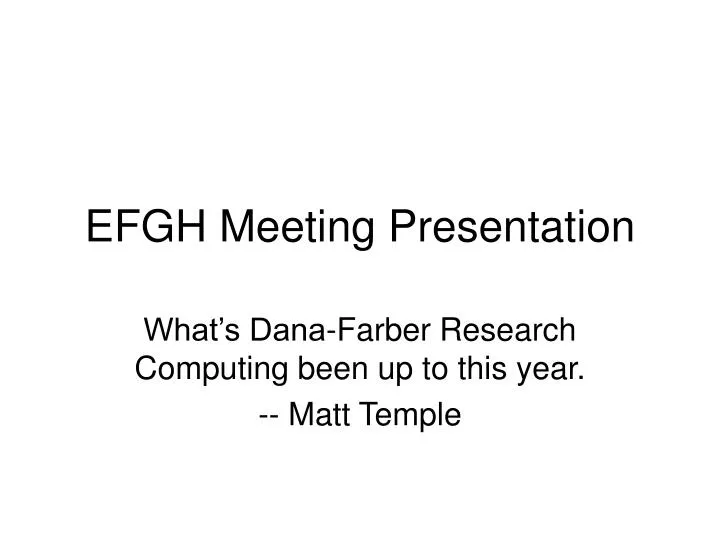 efgh meeting presentation