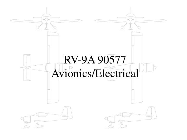 rv 9a 90577 avionics electrical