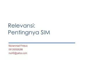 relevansi pentingnya sim