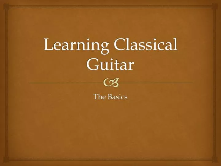 learning classical guitar