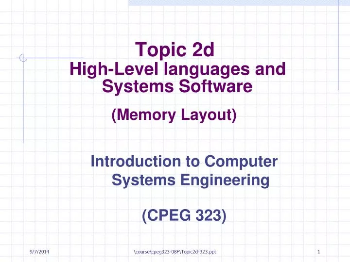topic 2d high level languages and systems software