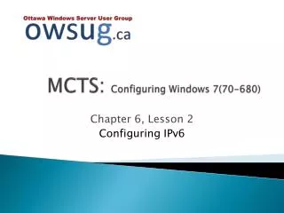 MCTS: Configuring Windows 7(70-680)