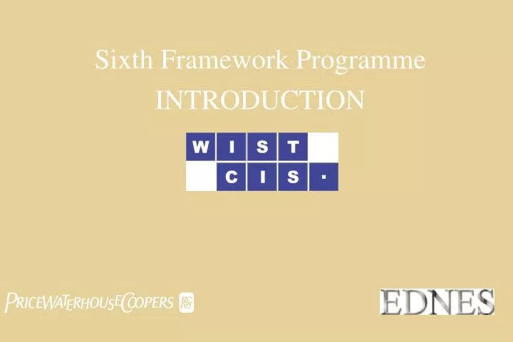 sixth framework programme introduction