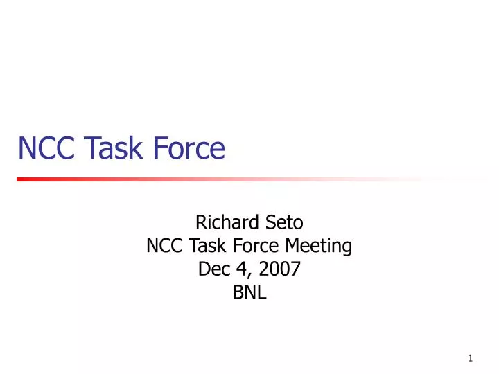 ncc task force