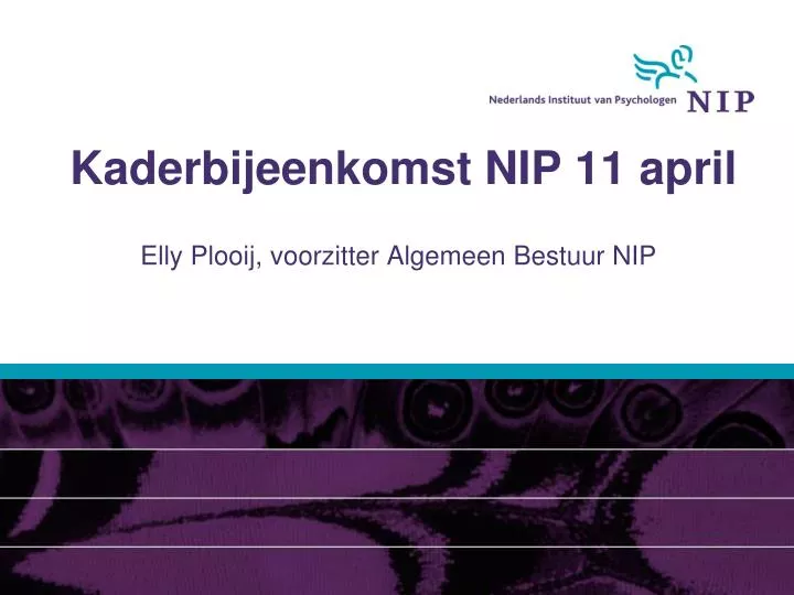 kaderbijeenkomst nip 11 april