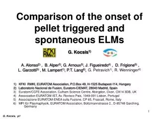 Comparison of the onset of pellet triggered and spontaneous ELMs