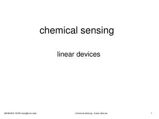 chemical sensing