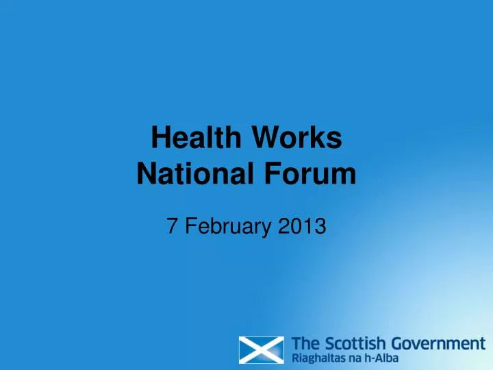 health works national forum