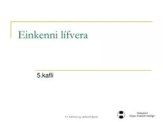 einkenni l fvera