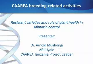 CAAREA breeding-related activities
