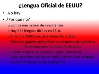 lengua oficial de eeuu