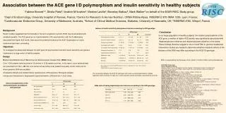 Association between the ACE gene I/D polymorphism and insulin sensitivity in healthy subjects