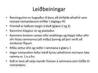 lei beiningar
