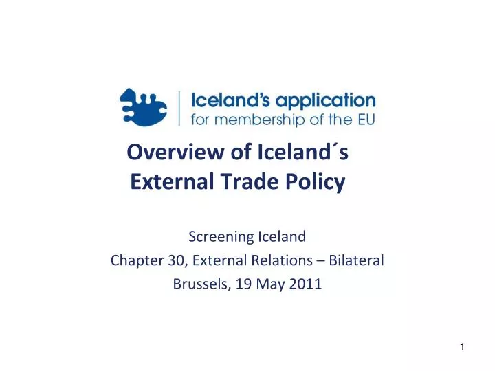 overview of iceland s external trade policy