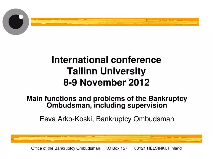 international conference tallinn university 8 9 november 2012