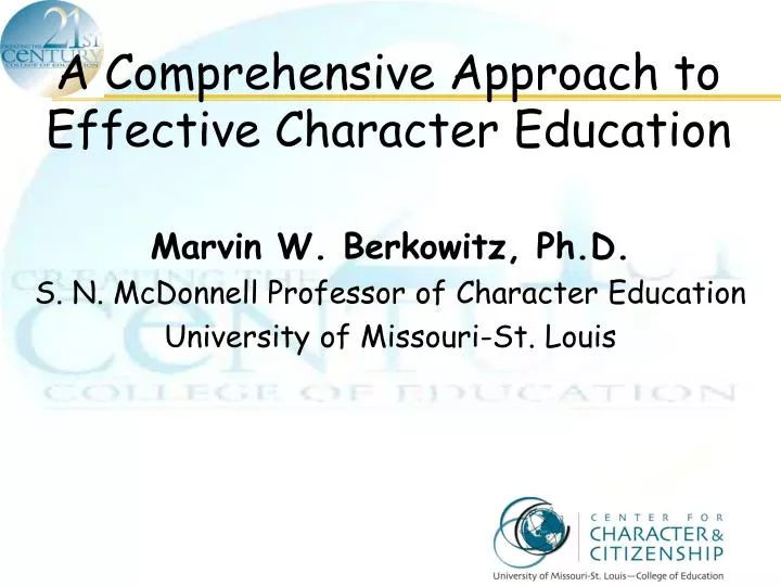 a comprehensive approach to effective character education