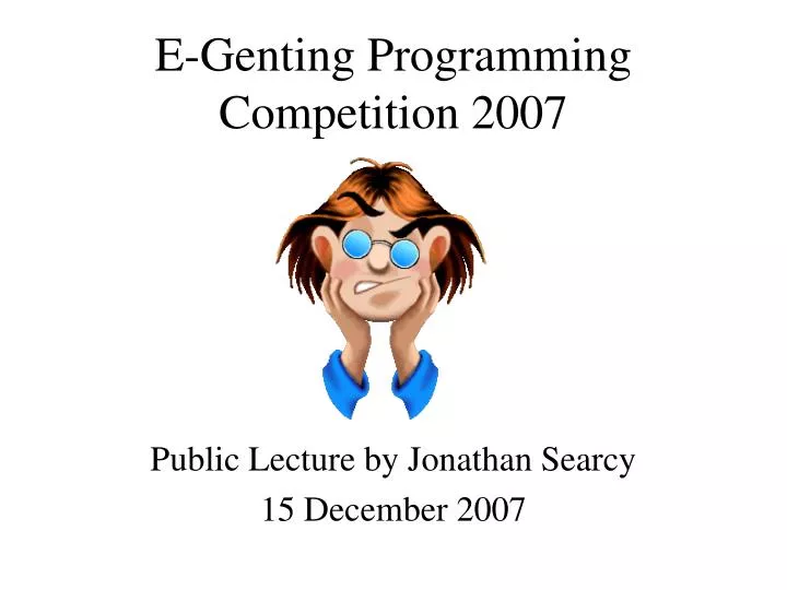 e genting programming competition 2007