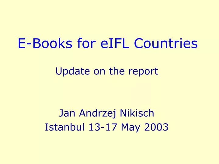 e books for eifl countries