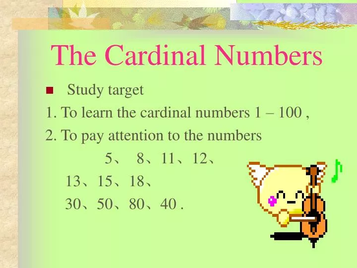 the cardinal numbers