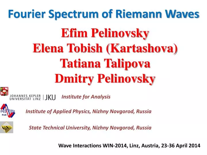 fourier spectrum of riemann waves