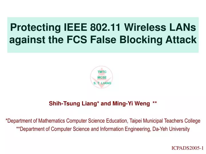 protecting ieee 802 11 wireless lans against the fcs false blocking attack