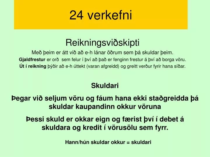 24 verkefni