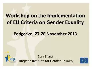 REGULATION on establishing a European Institute for Gender Equality (2006)