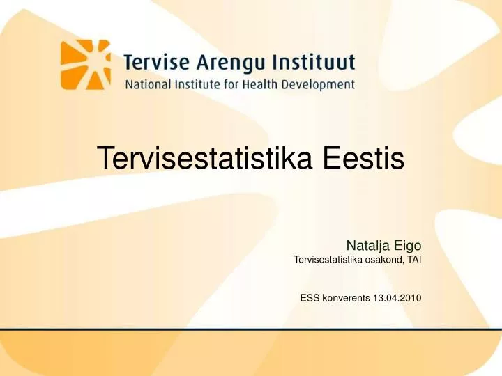 tervisestatistika eestis
