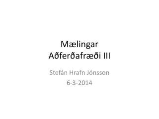 m lingar a fer afr i iii